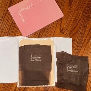 Vintage NIB  50'S Town & Country Beige Seamless Sheer Nylon Stockings  2 Pair
